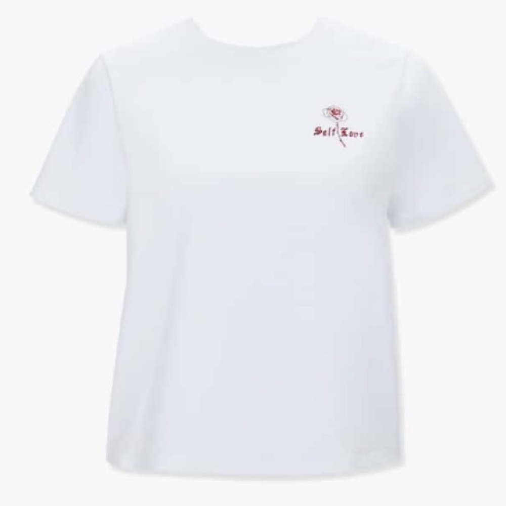 NWT Plus Self Love Graphic Tee - White - Size 2X